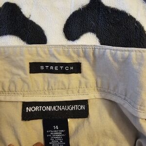 Norton McNaughton Cream Stretch Trousers